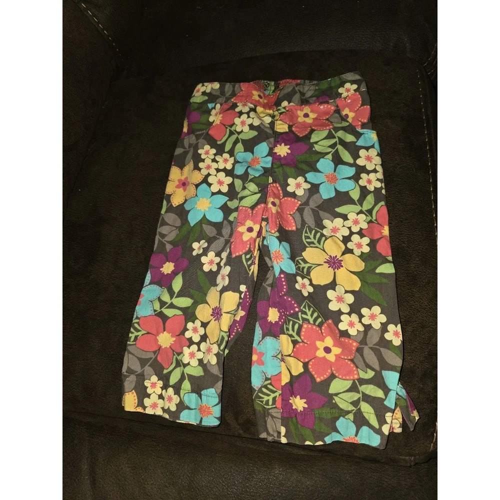 Gymboree jungle gem capris‎ lot of 2 size 4t monkeys floral